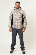 Купить Спортивная куртка мужская зимняя бежевого цвета 78018B, фото 15