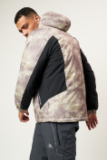 Купить Спортивная куртка мужская зимняя бежевого цвета 78018B, фото 3