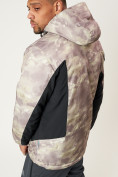 Купить Спортивная куртка мужская зимняя бежевого цвета 78018B, фото 4