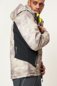 Купить Спортивная куртка мужская зимняя бежевого цвета 78018B, фото 6