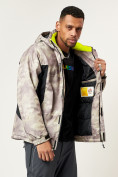 Купить Спортивная куртка мужская зимняя бежевого цвета 78018B, фото 8