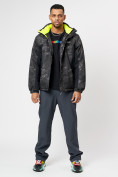 Купить Спортивная куртка мужская зимняя цвета хаки 78018Kh, фото 10