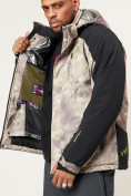 Купить Горнолыжная куртка мужская бежевого цвета 78278B, фото 19