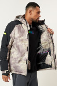 Купить Горнолыжная куртка мужская бежевого цвета 78278B, фото 20