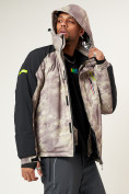 Купить Горнолыжная куртка мужская бежевого цвета 78278B, фото 6