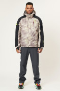 Купить Горнолыжная куртка мужская бежевого цвета 78278B, фото 7
