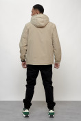 Купить Куртка молодежная мужская весенняя с капюшоном бежевого цвета 803B, фото 8