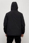 Купить Куртка молодежная мужская весенняя с капюшоном черного цвета 803Ch, фото 10