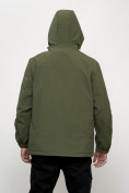 Купить Куртка молодежная мужская весенняя с капюшоном цвета хаки 803Kh, фото 4