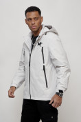 Купить Куртка молодежная мужская весенняя с капюшоном светло-серого цвета 803SS, фото 2