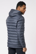 Купить Куртки мужские стеганная с капюшоном темно-серого цвета 805TC, фото 5