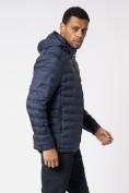 Купить Куртки мужские стеганная с капюшоном темно-синего цвета 805TS, фото 6