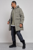 Купить Парка мужская зимняя удлиненная молодежная серого цвета 806Sr, фото 2