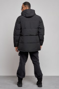 Купить Парка мужская зимняя удлиненная молодежная черного цвета 807Ch, фото 4