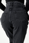 Купить Джинсы прямого кроя женские с высокой талией темно-серого цвета 816-1TC, фото 15