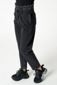 Купить Джинсы прямого кроя женские с высокой талией темно-серого цвета 816-1TC, фото 10