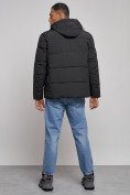 Купить Куртка зимняя молодежная мужская с капюшоном черного цвета 8320Ch, фото 4
