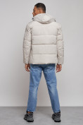 Купить Куртка зимняя молодежная мужская с капюшоном светло-бежевого цвета 8320SB, фото 4