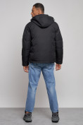 Купить Куртка мужская зимняя с капюшоном спортивная великан черного цвета 8332Ch, фото 4