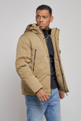 Купить Куртка мужская зимняя с капюшоном спортивная великан горчичного цвета 8332G, фото 8