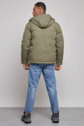 Купить Куртка мужская зимняя с капюшоном спортивная великан цвета хаки 8332Kh, фото 4