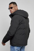 Купить Куртка мужская зимняя с капюшоном спортивная великан черного цвета 8335Ch, фото 10