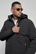 Купить Куртка мужская зимняя с капюшоном спортивная великан черного цвета 8335Ch, фото 11