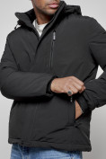 Купить Куртка мужская зимняя с капюшоном спортивная великан черного цвета 8335Ch, фото 12