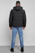 Купить Куртка мужская зимняя с капюшоном спортивная великан черного цвета 8335Ch, фото 4