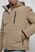 Купить Куртка мужская зимняя с капюшоном спортивная великан горчичного цвета 8335G, фото 12