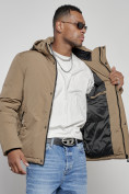 Купить Куртка мужская зимняя с капюшоном спортивная великан горчичного цвета 8335G, фото 13
