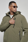 Купить Куртка мужская зимняя с капюшоном спортивная великан цвета хаки 8335Kh, фото 11