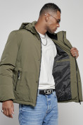 Купить Куртка мужская зимняя с капюшоном спортивная великан цвета хаки 8335Kh, фото 13