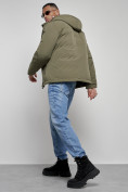 Купить Куртка мужская зимняя с капюшоном спортивная великан цвета хаки 8335Kh, фото 17