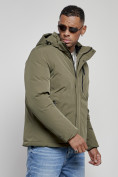 Купить Куртка мужская зимняя с капюшоном спортивная великан цвета хаки 8335Kh, фото 9