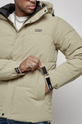 Купить Куртка молодежная мужская зимняя с капюшоном светло-зеленого цвета 8356ZS, фото 11