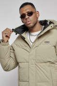Купить Куртка молодежная мужская зимняя с капюшоном светло-зеленого цвета 8356ZS, фото 12