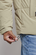 Купить Куртка молодежная мужская зимняя с капюшоном светло-зеленого цвета 8356ZS, фото 13