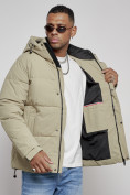 Купить Куртка молодежная мужская зимняя с капюшоном светло-зеленого цвета 8356ZS, фото 14