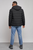 Купить Куртка спортивная мужская зимняя с капюшоном черного цвета 8357Ch, фото 4