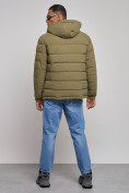 Купить Куртка спортивная мужская зимняя с капюшоном цвета хаки 8357Kh, фото 4