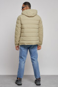 Купить Куртка спортивная мужская зимняя с капюшоном светло-зеленого цвета 8357ZS, фото 4