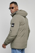 Купить Куртка спортивная мужская зимняя с капюшоном серого цвета 8360Sr, фото 10