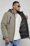 Купить Куртка спортивная мужская зимняя с капюшоном серого цвета 8360Sr, фото 13