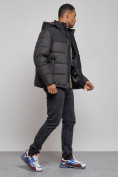 Купить Куртка мужская зимняя с капюшоном спортивная великан черного цвета 8377Ch, фото 3