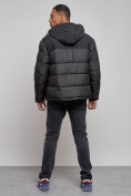 Купить Куртка мужская зимняя с капюшоном спортивная великан черного цвета 8377Ch, фото 4