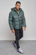 Купить Куртка мужская зимняя с капюшоном спортивная великан цвета хаки 8377Kh, фото 10