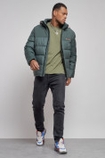 Купить Куртка мужская зимняя с капюшоном спортивная великан цвета хаки 8377Kh, фото 11