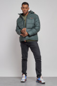 Купить Куртка мужская зимняя с капюшоном спортивная великан цвета хаки 8377Kh, фото 13