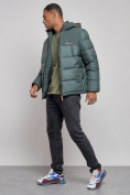 Купить Куртка мужская зимняя с капюшоном спортивная великан цвета хаки 8377Kh, фото 2